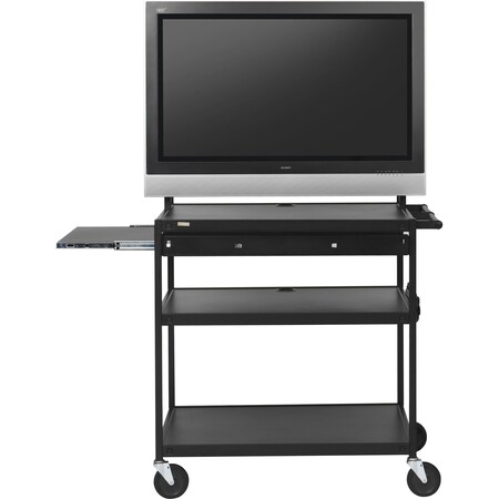 Bretford Flat Panel Cart W/Laptop Shelf For 37Inch-52Inch Monitors W/6-Outlet FP60MUL-E5BK